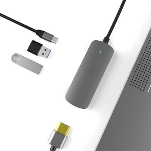 USB C Hub, 4 in 1 USB-C Splitter USB C to HDMI-compatible PD Docking Station