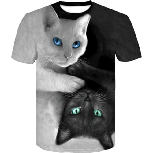 Cats 3D Printed T-shirt Women Men tshirt short Sleeve Casual Mens Fashion High Quality Clothing tees Tops Dropshipping