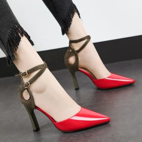 Price Sexy Gladiator High Heels 8cm Women Pumps Wedding Dress Shoes Woman Valentine Stiletto Zapatos De Mujer Rome wer4