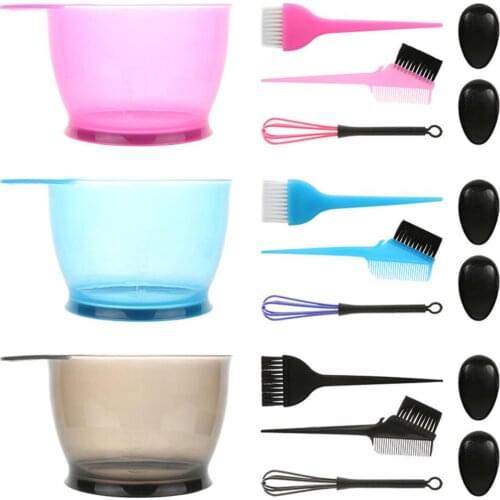 5PC Hair Coloring Dyeing Kit Brush Comb Mixing Bowl Salon Tint Tool Set With Ear Caps Hair Color Brushes Professional hair Tools