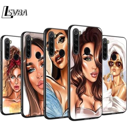 Fashion City Girl Anti-Fall Phone Case For Xiaomi Redmi Note 9 9S Max 8T 8 7 6 5 Pro 5A 4X 4 Soft Black Cover