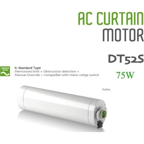 Dooya DT52S Electric Curtain Motor 220V Open Closing Window Curtain Track Motor Smart Home Motorized 75W Curtain Motor