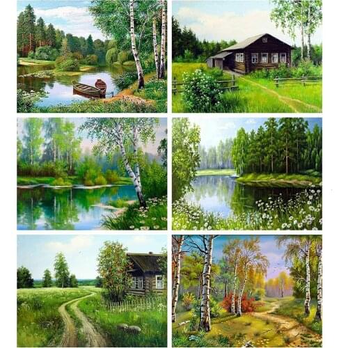 Evershine Diamond Embroidery Sale Scenery Painting Full Square Rhinestones Pictures Cross Stitch Mosaic Tree Home Decor