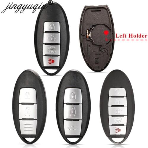 Jingyuqin 10pcs Smart 3 4 Button Remote Key Shell Case For Nissan Sunny ALTIMA MAXIMA Murano Versa Teana Sentra Infiniti G35 G37