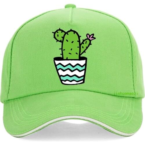 Cactus Green Baseball Cap Side Letter Wild Cap Spring Summer Men And Women Hat Outdoor Visor 2019 New Fashion Hat gorras bone