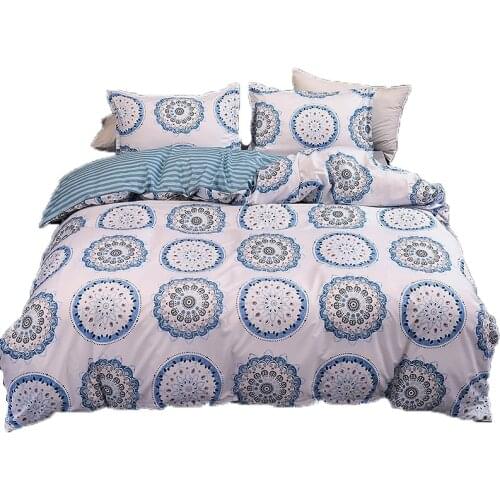 ROMANZO 3pcs/set Bedclothes Guest Room Quilt Duvet Cover Set Adults Bed Linen Set EU Single 3D Feather Bedding Set
