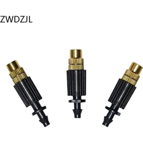 Irrigation brass misting nozzle Brass hose nozzles WATER SPRAY To garden Atomization system strawberry watering 5pcs