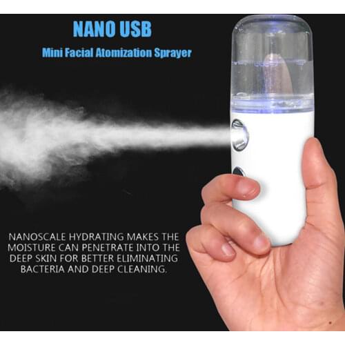 Mini Sprayer USB Rechargeable Face Steamer Humidifier Portable Air Humidifier Handheld Water Atomizer ABS Water Sprayer 30ML