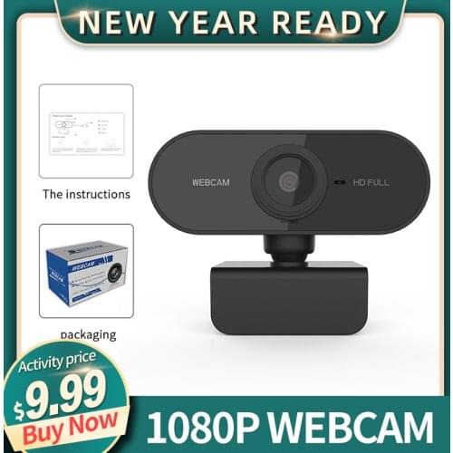 HD 1080P Webcam Mini Computer PC WebCamera with Microphone Rotatable Cameras for Live Broadcast Video Calling Conference Work