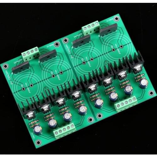 Independent four-way power input LM317/LM337 stabilized power supply front-end power board