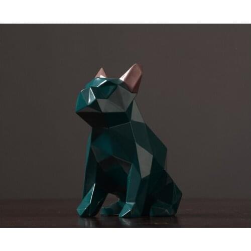 Dog Year Figurine New Year Gift Gift Ornament Accessories Decoration Geometric Bulldog Gift For Kids Home Decoration