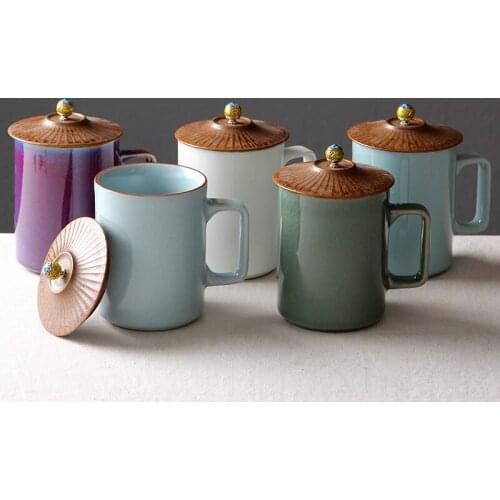 Personal Cup Mug five famous kilns office water cup ceramic mug student simple cup