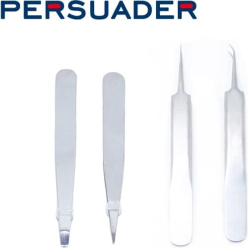Persuader 2pcs/set premier fly tying tweezers &forceps tool kit super fine electroplating tying tools stainless steel materials