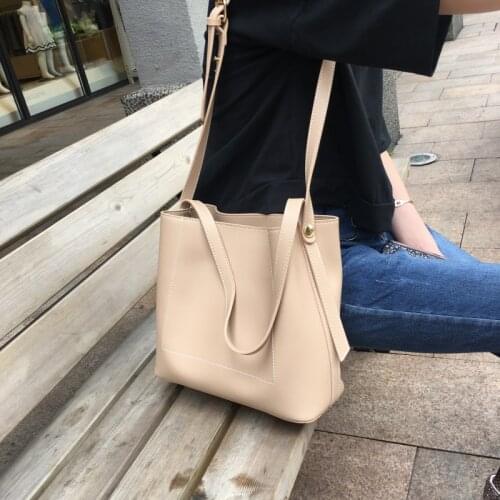 Casual large capacity women shoulder bags designer handbags luxury pu leather shoulder bags simply crossbody bag lady big purses