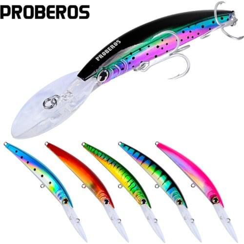 Pro beros Fishing Lure Luminol 17cm 27g Plastic Hard Bait 10 Colors Minnow Tackle Big Game Crankbaits Seawater Baits