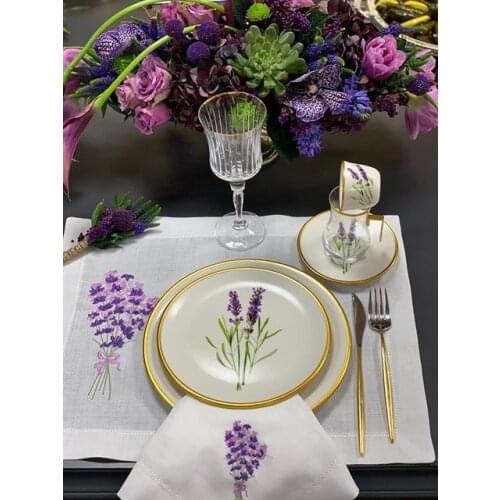 Majida Service Plate 6 Pieces 25 Cm Lavender