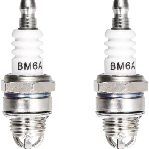 Uxcell BM6A Spark Plug 3 Electrode , for M7 / L7T / CJ8 Spark Plug Replacement , 2pcs