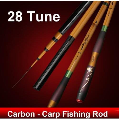 High Carbon fishing rod 28-Tune Carp Fishing Rod Ultra-Light Ultra-Fine Long Section Taiwan Fishing Rod Traditional rod 3.6-6.3M