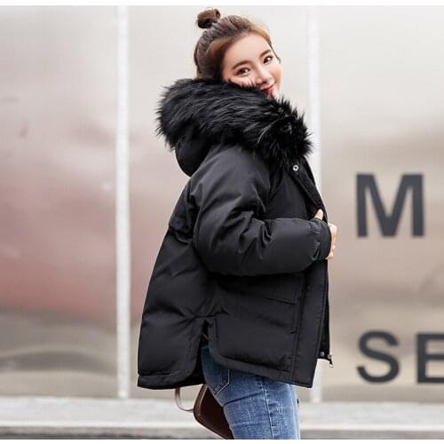 Fund High Waist Long Cotton Full Cotton Liner Zippers Zipper Promotion Clothes Woman 2019 Winter New Korean Leisure Loose Tide