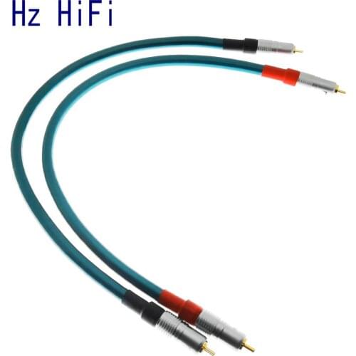 1Pair RCA DIY Hifi Ortofon 8NX Cable Hi end CD Amplifier Interconnect 2RCA To 2RCA Male Audio Cable