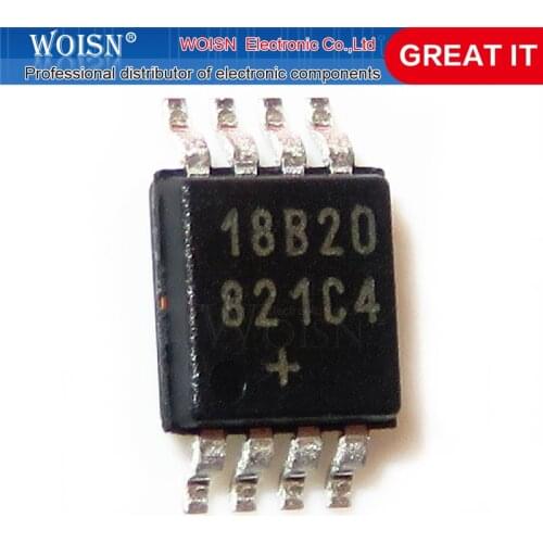 1pcs/lot DS18B20U+T&R DS18B20U+T DS18B20U+ DS18B20U MSOP-8 In Stock