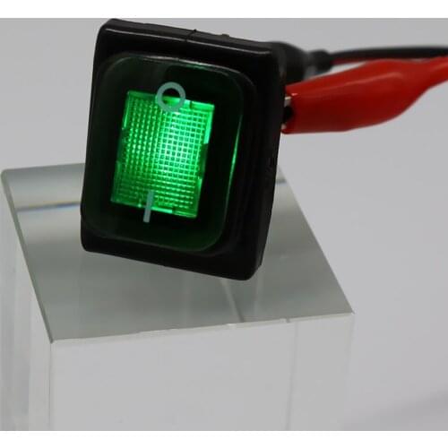 2pcs Green Yellow 4 Pin Rocker Push Button Switch Circuit Breaker Universal