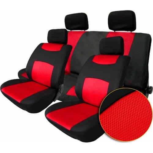 2017 Universal Car Seat Cover Set 10Pcs Seat Covers Front Seat Back Seat Headrest Cover Mesh Black and Gray 2 Styles Optional