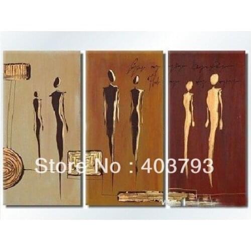 3P modern Oil painting on canvas abstract peple for home decoration free shipping