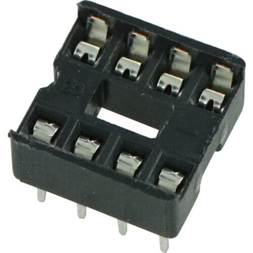 50PCS 8pin 8 Pin DIP-8 8DIP 8 DIP IC Sockets Adaptor Solder Type 2.54MM