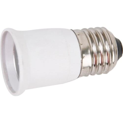 White E27 to E27 Base Socket Adapter Converter Holder Connect Lamp Bulbs