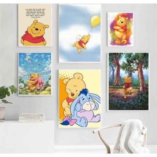 5D DIY Diamond Painting Disney Cartoon Winnie The Pooh Cross Stitch Kit Full Drill Embroidery Mosaic of Rhinestones Home Decor