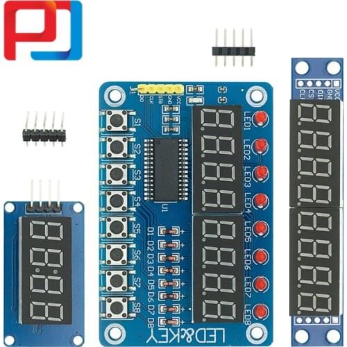 TM1637 4 Bits/TM1638/MAX7219 8 bit Digital LED Display PULAR 7 Segment 0.36Inch Clock RED Anode Tube Four Serial Driver