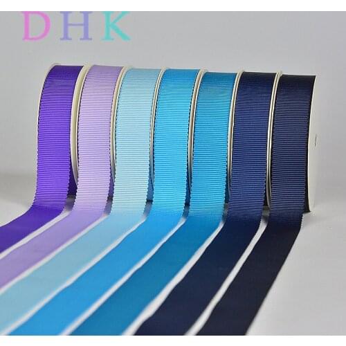 DHK 49 Color 8 Size options 50yards Polyester Petersham Ribbon pick color home textile wedding packing Accessory headwear S882