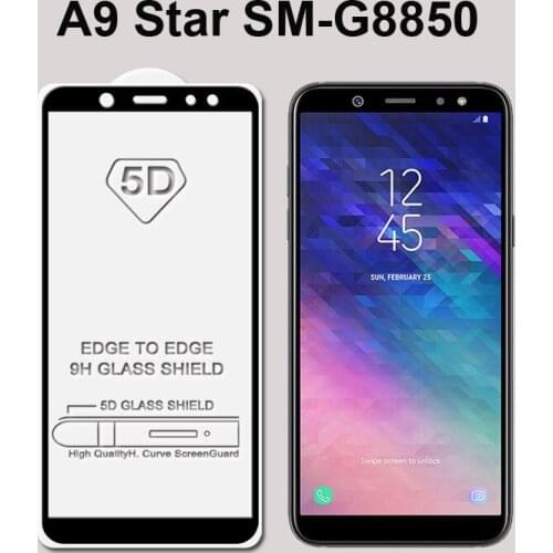 For Samsung Galaxy A9 Star High Quality Explosion-proof Tempered Glass Full Cover Screen Protector Film Black Color Glass Film