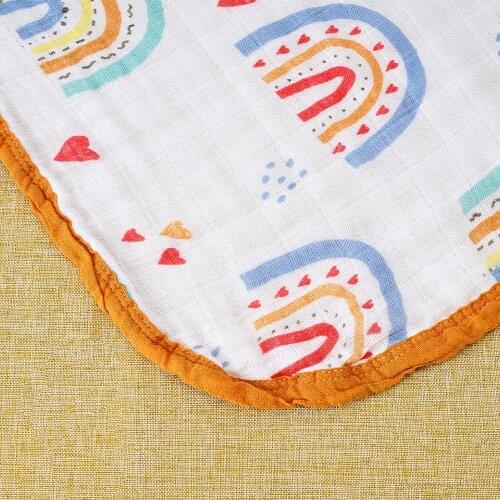 2 Layer Bamboo Cotton Muslin Baby Blanket Swaddle for Newborn Baby