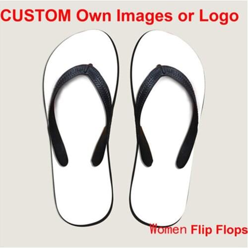 ELVISWORDS Womens Customed Slippers for Females Flip Flops Bathroom Shoes Outdoor Beach Flat Sandals Couple Slippers Hausschuhe