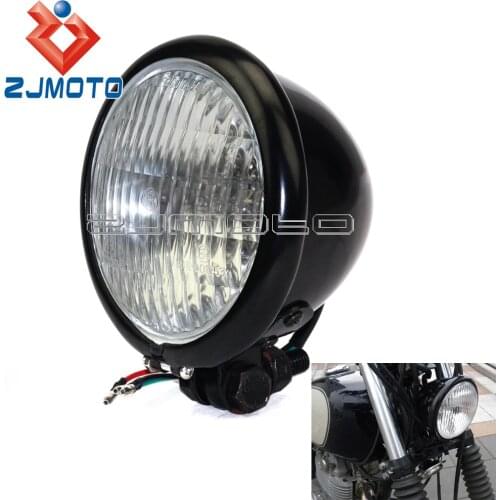 Motorcycle Cafe Racer Custom Emark Headlight 4.5" Headlamp For Harley Honda Yamaha BMW Scrambler Cruiser Chopper Bobber