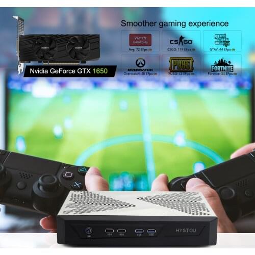 Mini Gaming PC NVIDIA GTX1650 4GB i7 9700F i5 9400F Mutil Desktop Computer gamer pc Windows10 Linux HD DVI DP 4 Displays 8K