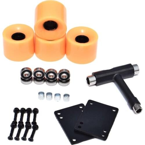 78A Longboard Skateboard Wheels 60X45 mm Wheel for Long Board Skateboard Multicolor Wearproof