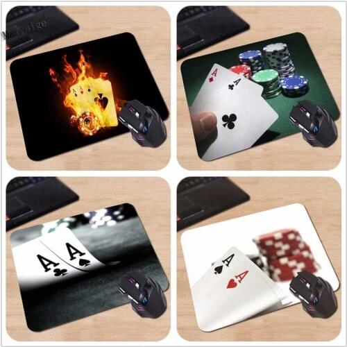 Mairuig Custom Rectangle Personalized Gaming Custom mouse pad Poker Cards Black notebook computer 250x290x2mm Fire