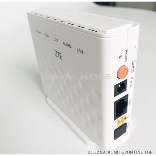 ZTE ZXA10 F601 GPON ONU ONT FTTH SFU Router Mode FTTO with 1GE Port same function as F401 F660 F612W F612 compatible to zte olt