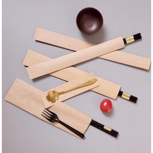 Coated paper disposable chopstick bag Chopstick cover kraft paper bag