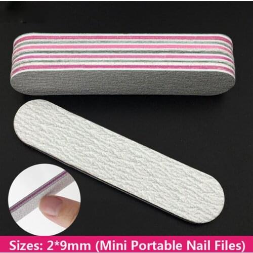 Top Quality 10pcs Mini Nail Files Nail Art Tools Nail Sandpaper Disposable Cuticle Remover Buffers Grit