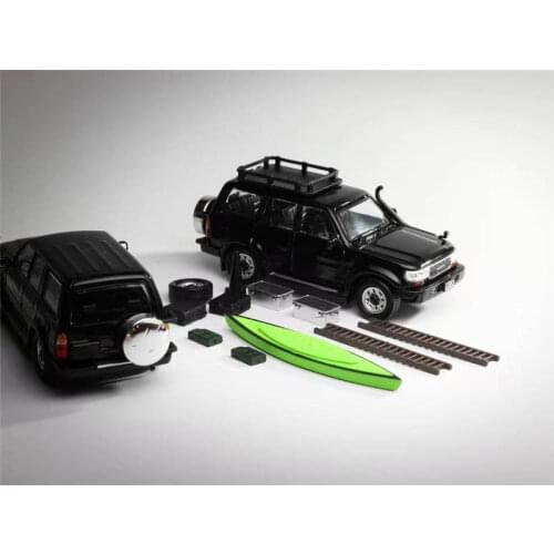 Master 1:64 Toyota Land Cruiser LC80 Black Diecast Model Car