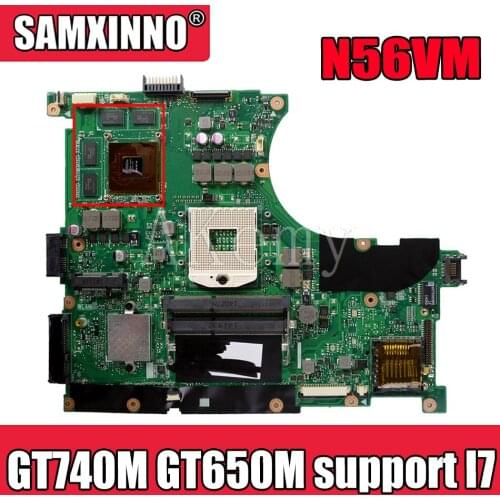 N56VB motherboard For Asus N56VM N56VB N56VV N56VZ Laptop motherboard REV2.0 N56VB GT740M GT650M support I7 original