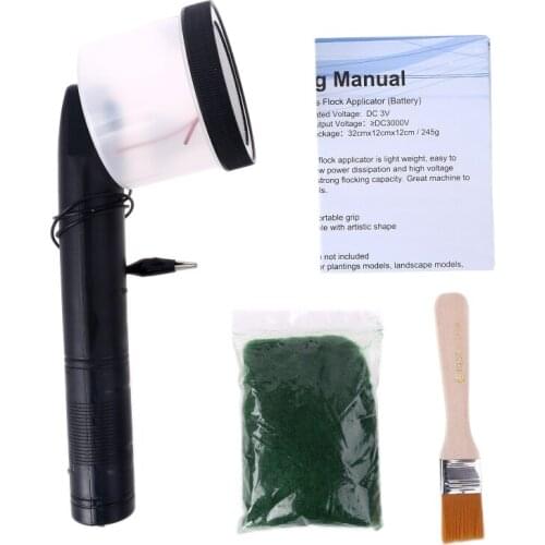 Flocking Kit Static Grass Applicator Miniature Landscape Mini Flocking Machine with Antislip Handle for DIY Scenic Modelling San