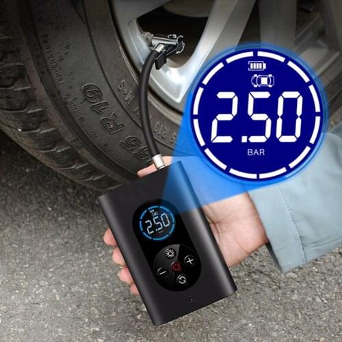 150psi Rechargeable Car Air Inflator Pump with LED Lamp for Car Motorcycle Bicycle Tyre Tire Balls Smart Digital Inflatable