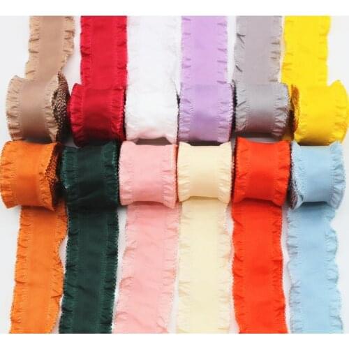 New 1-1/2 38mm pleated flounces 10 yards DIY handmade material Tiaras hair bow Ruffled clothing material