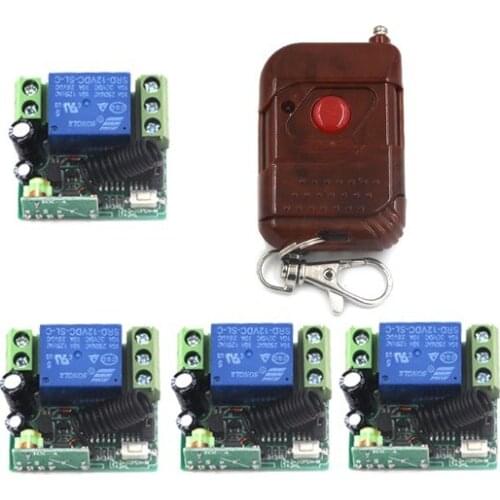 New DC 12V 10A Relay RF Remote Control Switch Wireless Remote Plug 315Mhz / 433Mhz SKU: 5188
