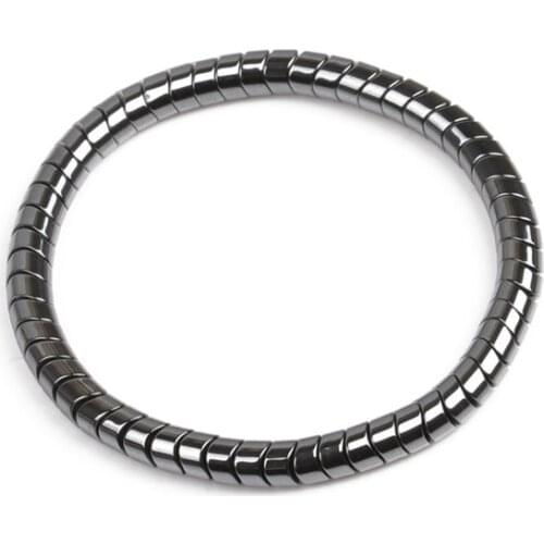 New Magnetic Black Stone Bracelet Magnet Snake Bone Beaded Bracelet for Men and Women Weight Loss Leisure Sports Health Jewelry